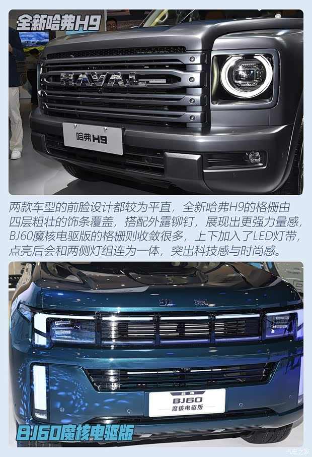硬碰硬 全新哈弗H9对比BJ60魔核电驱版(图3)