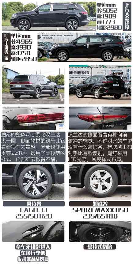 7座SUV的选择 大众途昂对比丰田汉兰达(图4)