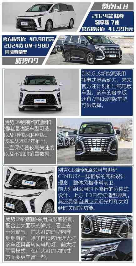 对决MPV一哥 别克GL8新能源对比腾势D9(图2)