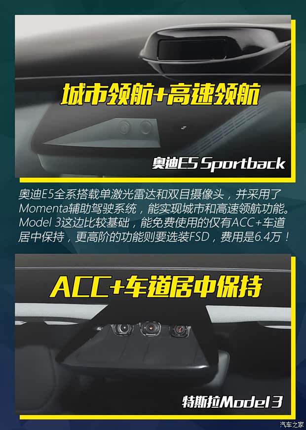 30万级纯电中型车之争！奥迪E5 Sportback对比特斯拉Model 3(图4)