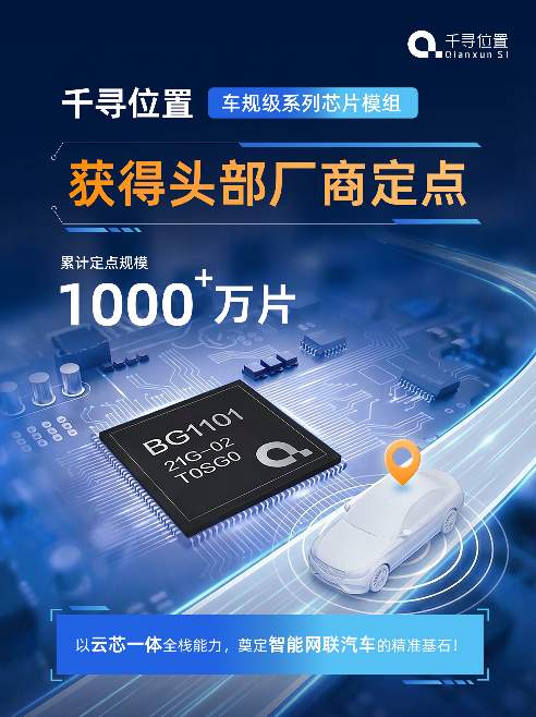 车规级芯片模组累计定点超千万片，千寻位置“云芯一体”全栈能力奠定智能网联汽车精准 - 领驭达新车资讯站