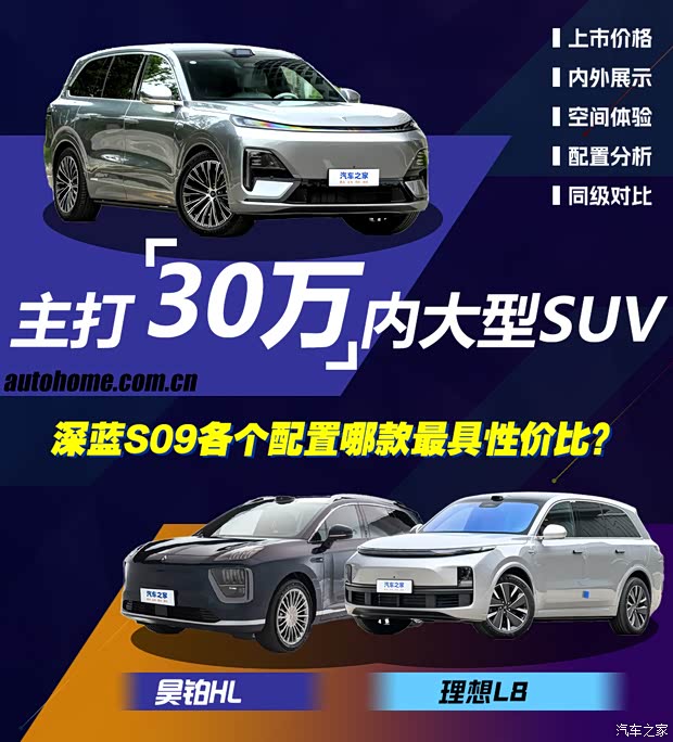 30万内最具性价比的大型SUV？深蓝S09五款配置该如何选(图1)