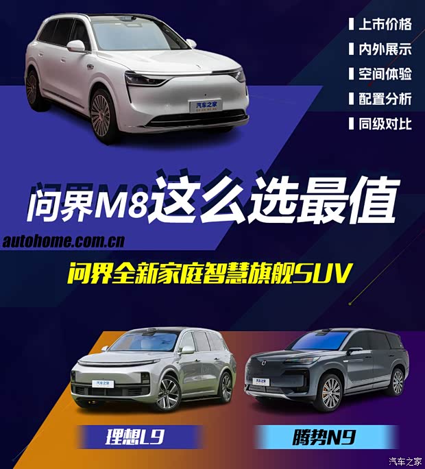 比问界M9便宜十多万！问界M8该怎么选？(图1)