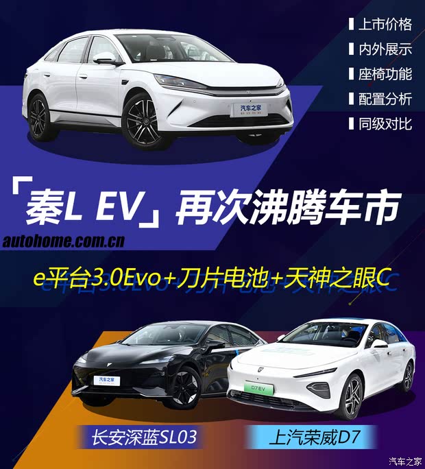 秦L EV起售11.98万元，欢呼之余看看车辆如何选(图1)