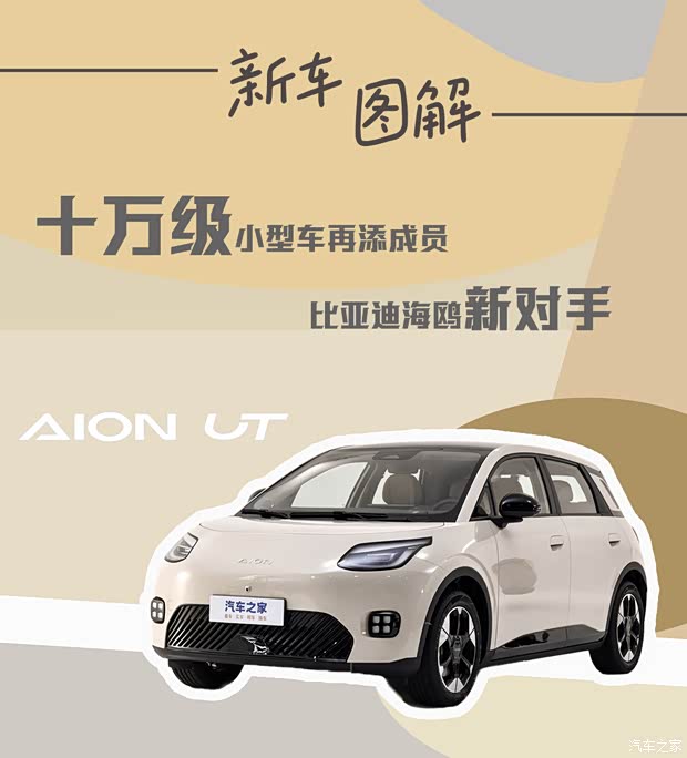 比亚迪海鸥又有新对手 静态体验萌系小型车AION UT鹦鹉龙(图1)