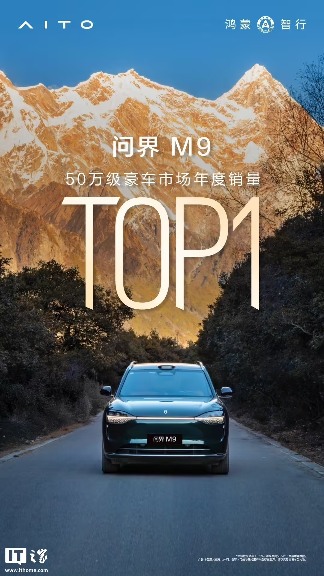 问界M9获50万豪华车市场年度销量冠军(图1)