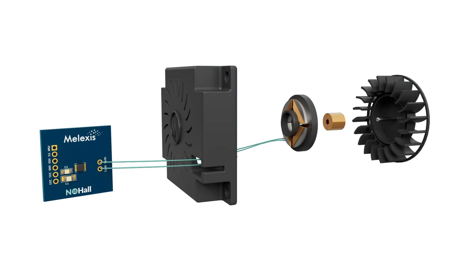 ‘NoHall’无霍尔技术迈来芯30-60W无感单线圈无刷直流（BLDC) 电机驱动器(图2)
