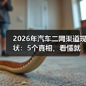 2026年汽车二网渠道现状：5个真相，看懂就能少走3年弯路(图4)