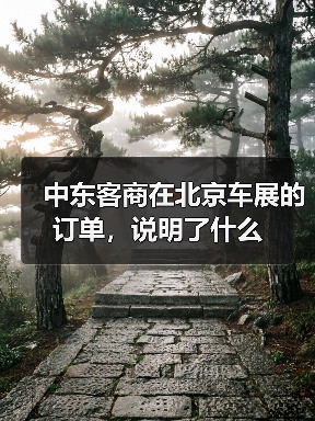 中东客商在北京车展的订单，说明了什么 - 智穹界新车资讯站
