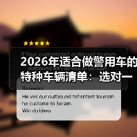 2026年适合做警用车的特种车辆清单:选对一台,效率能差87%(图3) 2026年适合做警用车的特种车辆清单:选对一台,效率能差87%(图3)