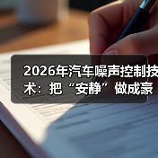 2026年汽车噪声控制技术:把“安静”做成豪华感的6个新打法(图2) 2026年汽车噪声控制技术:把“安静”做成豪华感的6个新打法(图2)