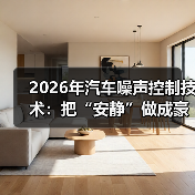 2026年汽车噪声控制技术:把“安静”做成豪华感的6个新打法(图1) 2026年汽车噪声控制技术:把“安静”做成豪华感的6个新打法(图1)