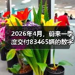 2026年4月，蔚来一季度交付83465