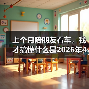 上个月陪朋友看车，我才搞懂什么是2026