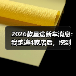 2026款星途新车消息：我跑遍4家店后，