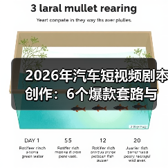 2026年汽车短视频剧本创作：6个爆款套路与实操清单（亲测有效）(图3)