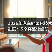 2026年汽车轻量化技术进展：5个突破让续航与安全同时变“更轻”(图2)