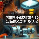 汽车直播成交翻车？2026年话术模板+避