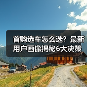 首购选车怎么选？最新用户画像揭秘6大决策逻辑与避坑指南(图1)