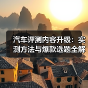 汽车评测内容升级：实测方法与爆款选题全解析(图3)