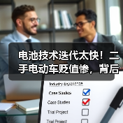 电池技术迭代太快！二手电动车贬值惨，背后