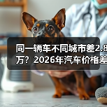 同一辆车不同城市差2.8万？2026年汽车价格差异背后的真相(图2)