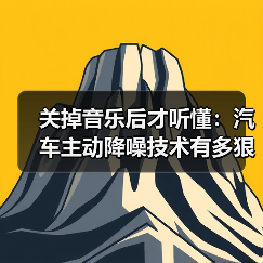 关掉音乐后才听懂：汽车主动降噪技术有多狠