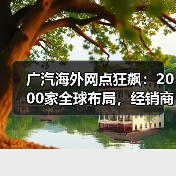 广汽海外网点狂飙：2000家全球布局，经销商慌了吗？(图2)