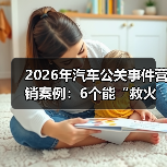 2026年汽车公关事件营销案例：6个能“救火”也能“爆红”的打法 - 智穹界新车资讯站
