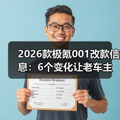 2026款极氪001改款信息:6个变化让老车主坐不住了(图2) 2026款极氪001改款信息:6个变化让老车主坐不住了(图2)