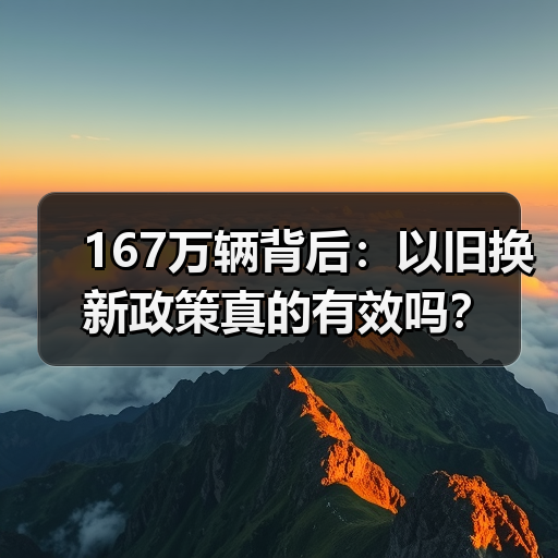 167万辆背后：以旧换新政策真的有效吗？ - 智穹界新车资讯站