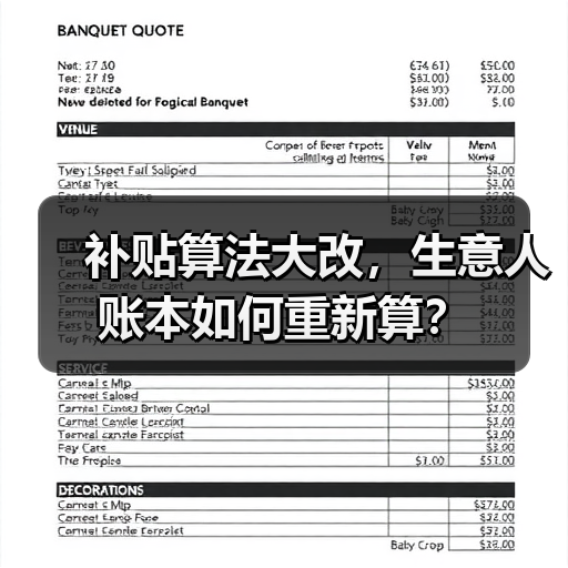 补贴算法大改，生意人账本如何重新算？ - 智穹界新车资讯站