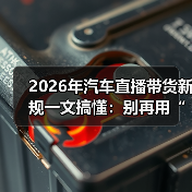 2026年汽车直播带货新规一文搞懂:别再用“激情”赌合规了(图2) 2026年汽车直播带货新规一文搞懂:别再用“激情”赌合规了(图2)