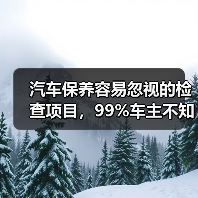 汽车保养容易忽视的检查项目，99%车主不知道 - 智穹界新车资讯站