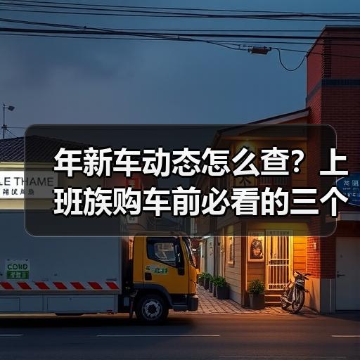 年新车动态怎么查？上班族购车前必看的三个