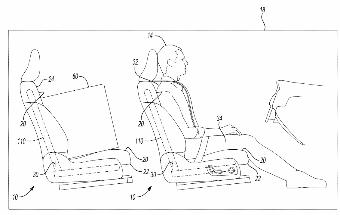 通用汽车申请尺寸可调节座椅专利(图3)