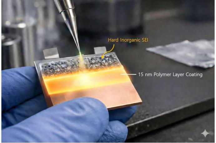 韩国科学技术院研发超薄聚合物层 延长无阳极锂金属电池的寿命 - 领驭达新车资讯站