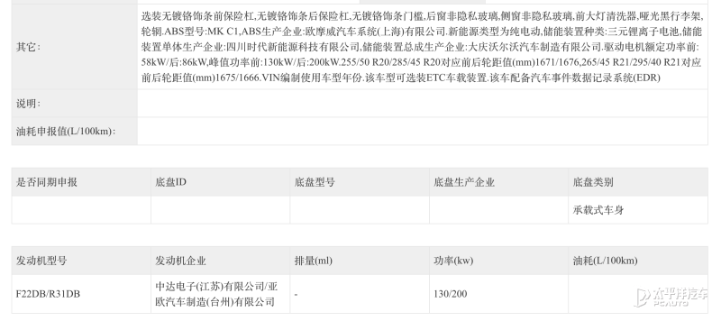 问界M6/小鹏GX领衔 最新一期新车申报信息汇总(图13)